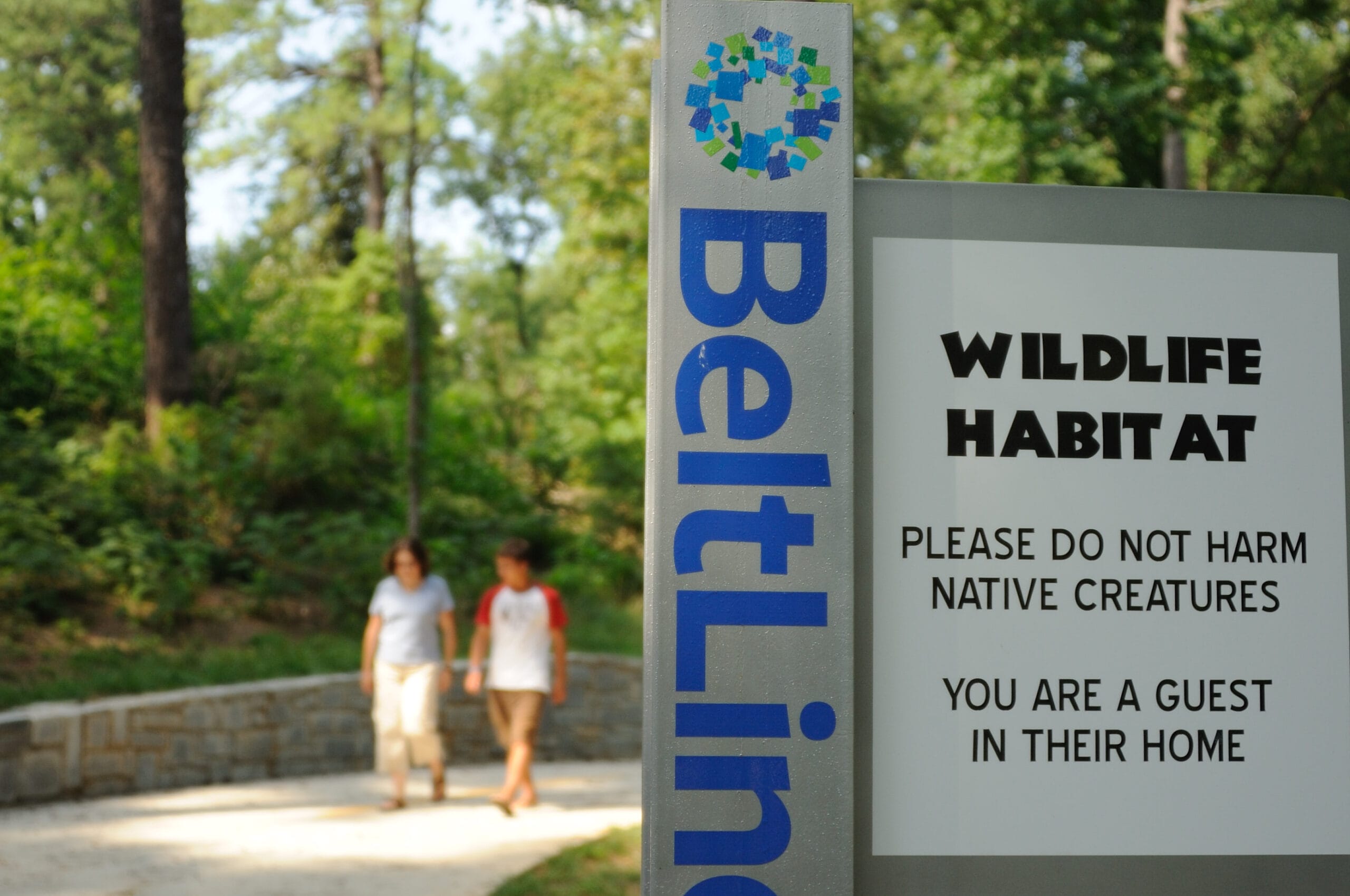 A sign that reads wildlife habitat.