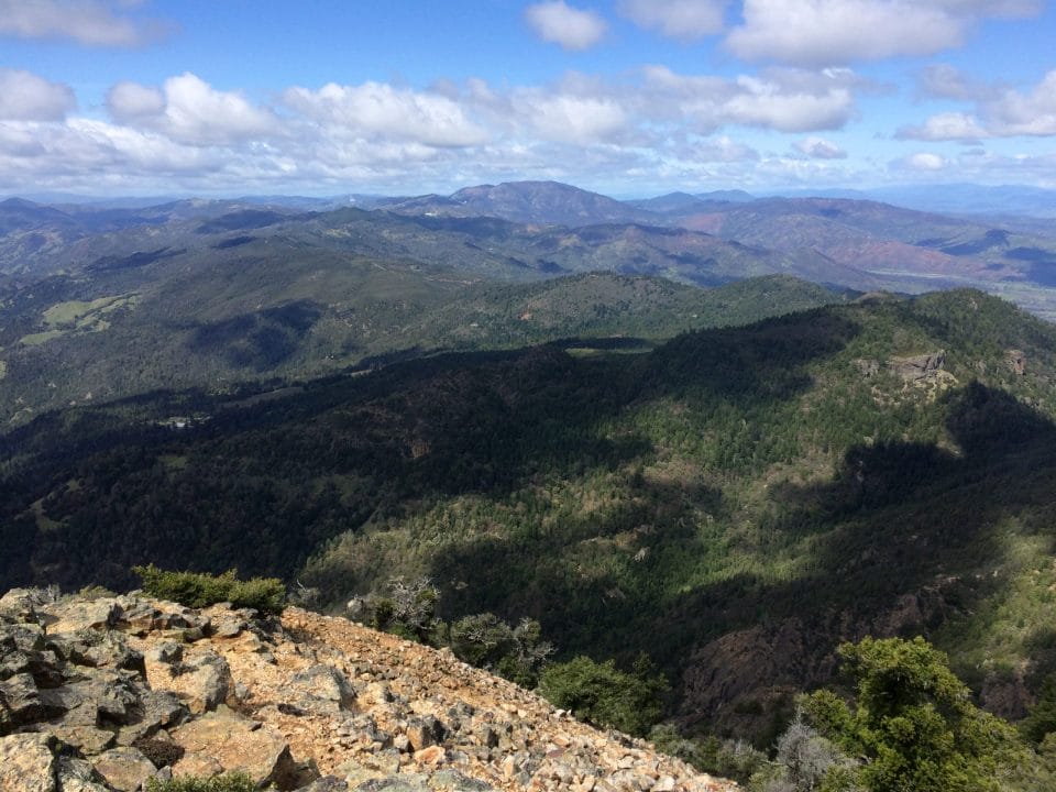 View from the north peak of Mt. Saint Helena