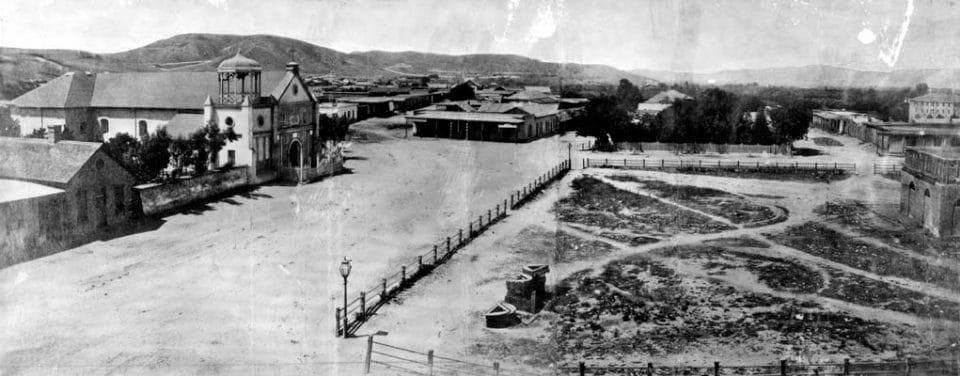 Los Angeles Plaza in 1869