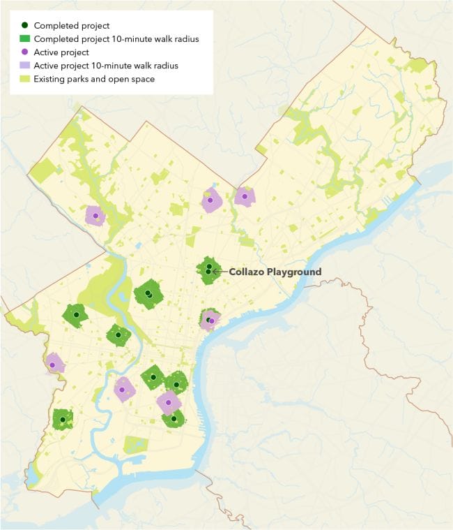 Map of Philadelphia parks