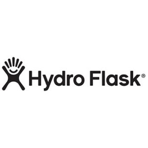 Hydro flask logo on a white background.