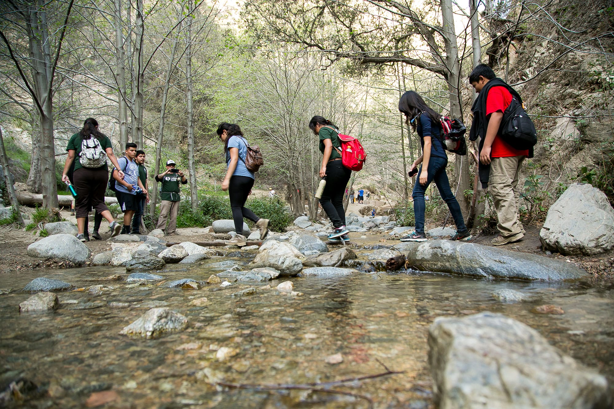 A group hike in the San Gabriel Mountains in Southern California. Photo: Annie Bang